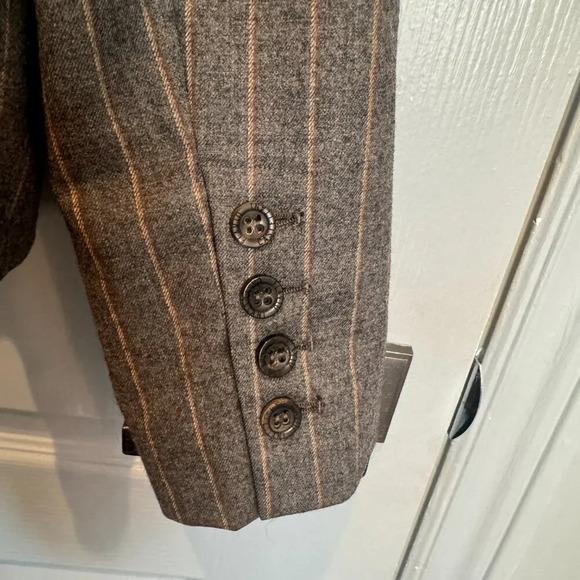 Flavio Castellani Pinstripe Wool Blazer Women's Size US 8  IT 44 Academia Preppy - Picture 9 of 16